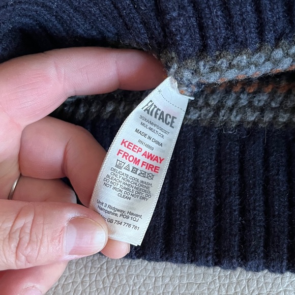 NWT - Fat Face Adult 80% Wool Striped Beanie - Picture 4 of 5